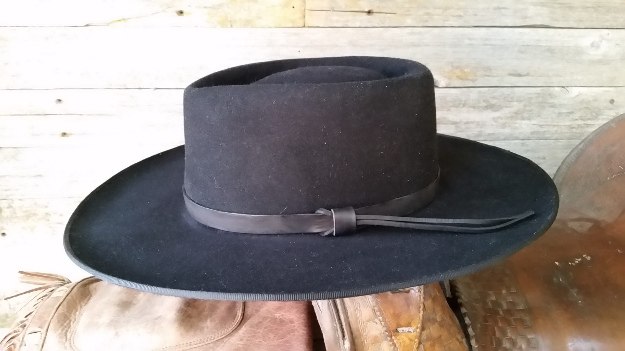 Black or Brown Leather Hat Band - Staker Hats Staker Hats